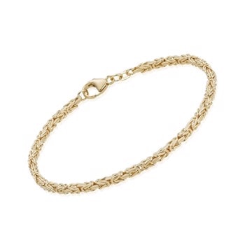 8 karat Massive Guld Konge armbånd og halskæde fra Danske BNH - 2 bredder og 12 længder